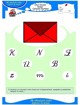 Çocuklar İçin Z Sesi Çalışma Sayfaları 